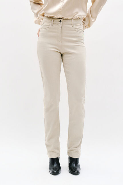 pantalon droit darling beige femme