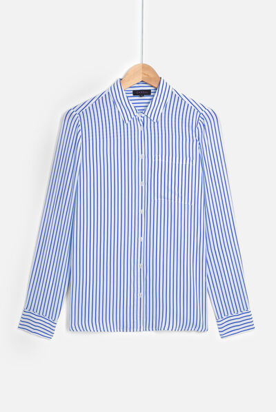 chemise tania bleu electrique femme