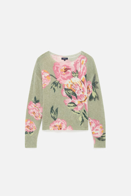 Pull manolia2 vert kaki femme