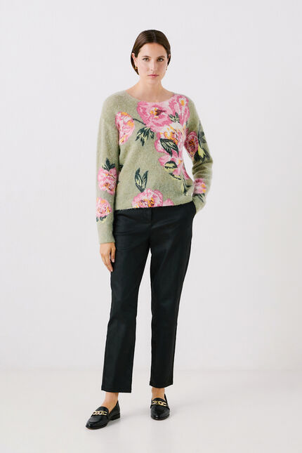 Pull manolia2 vert kaki femme