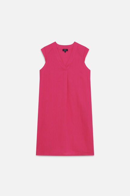 robe pamela 100% lin rose fushia femme