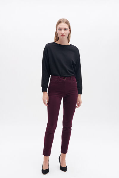 pantalon tony b prune femme