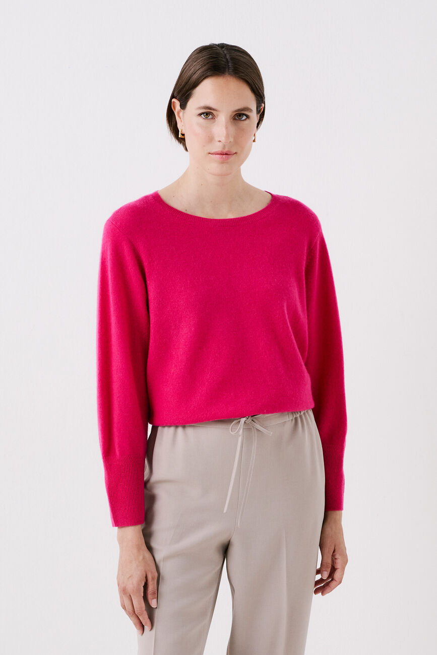Pull mchelsea 100 % cachemire rose femme