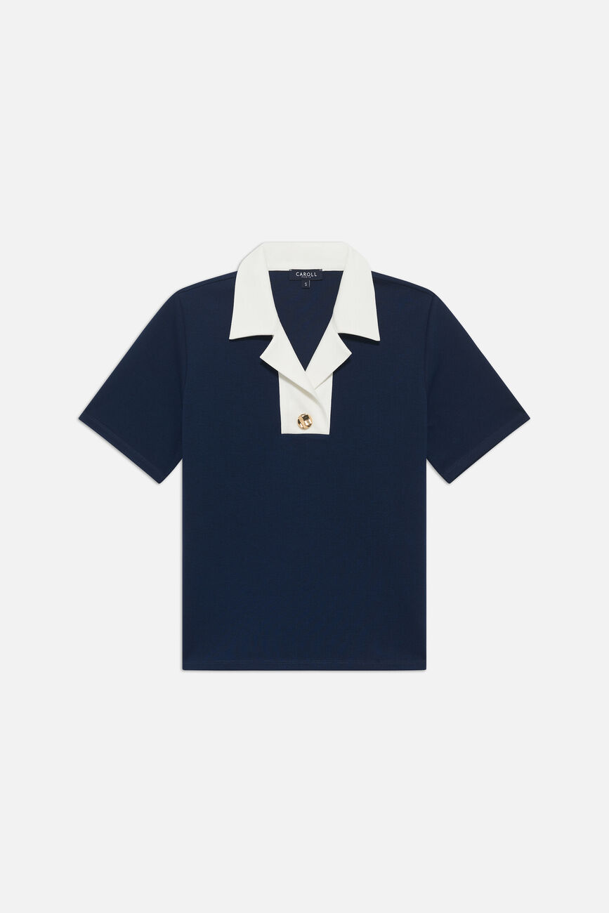 T-shirt Terry bleu marine femme