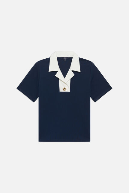 T-shirt Terry bleu marine femme