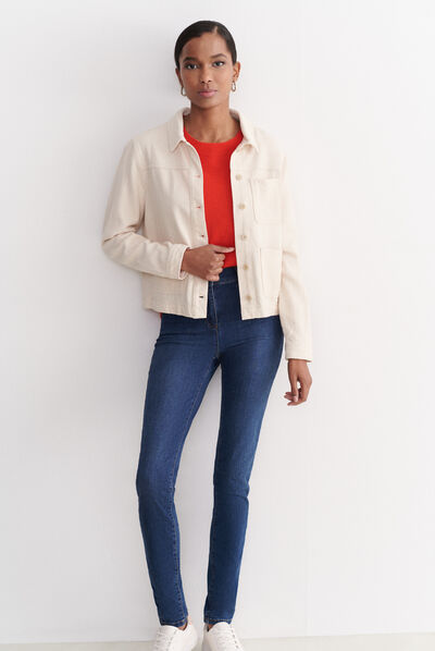 veste minata ecru femme