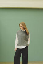 hiris poncho light grey woman