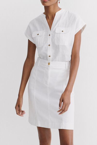 Jupe lazuna b blanc femme