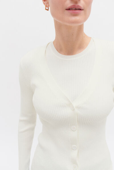 gilet jules ecru femme