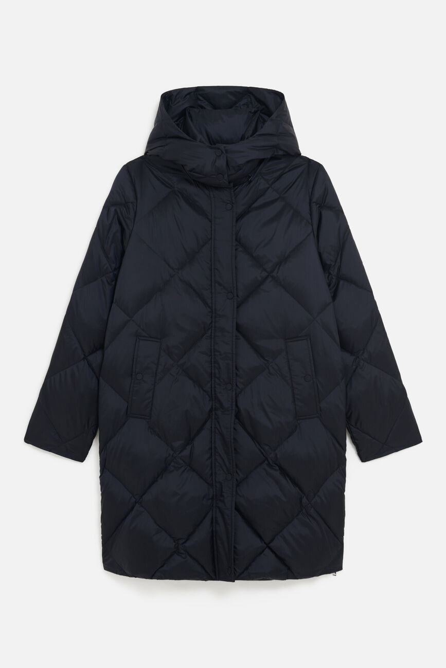 Gavone puffer coat navy blue woman