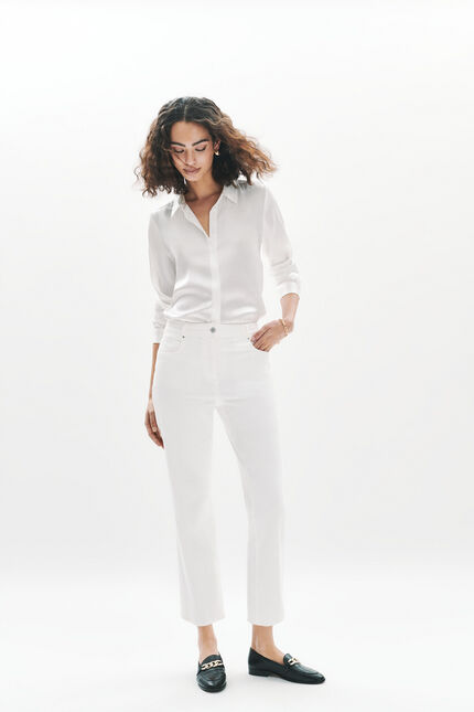 Pantaloni Como avorio donna