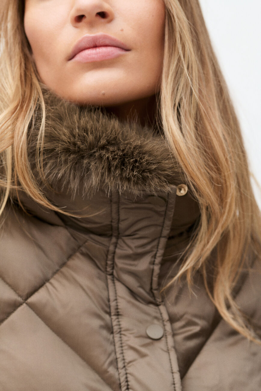 Gavony coat taupe woman