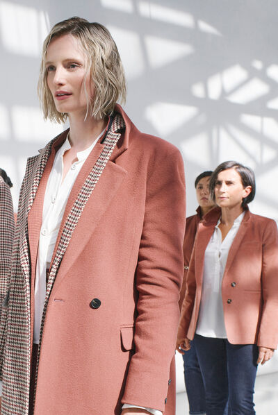 manteau norton vieux rose femme