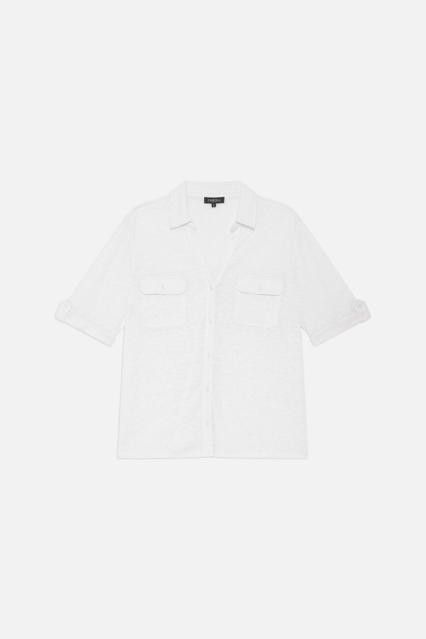 Camicia Estela 100% lino ecru donna