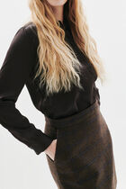 Janette2 skirt chocolate brown woman