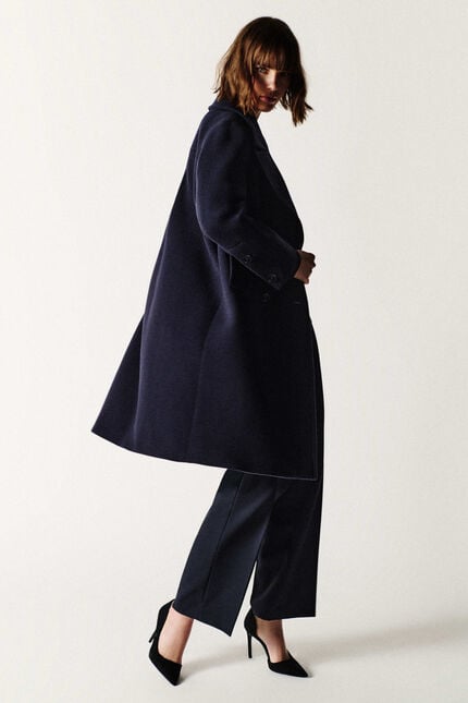 Gabanone coat navy blue woman