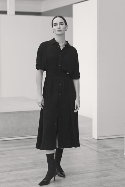 Robe Rthea noir femme