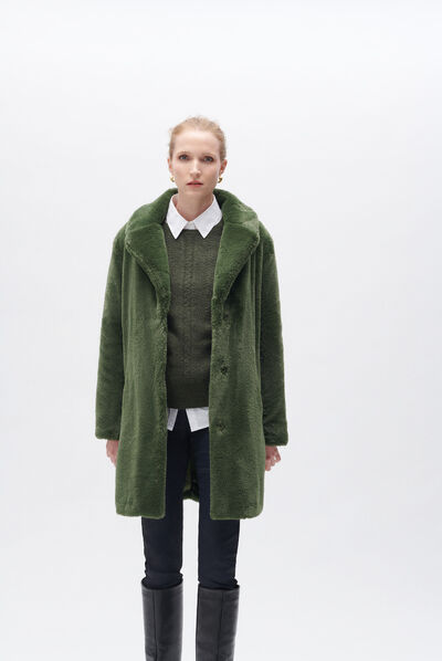 Manteau glovis vert clair femme