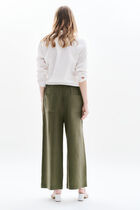 100% linen pandi trousers khaki green woman