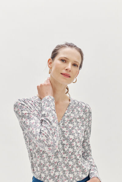 T-shirt Zoe Arabesque avorio donna