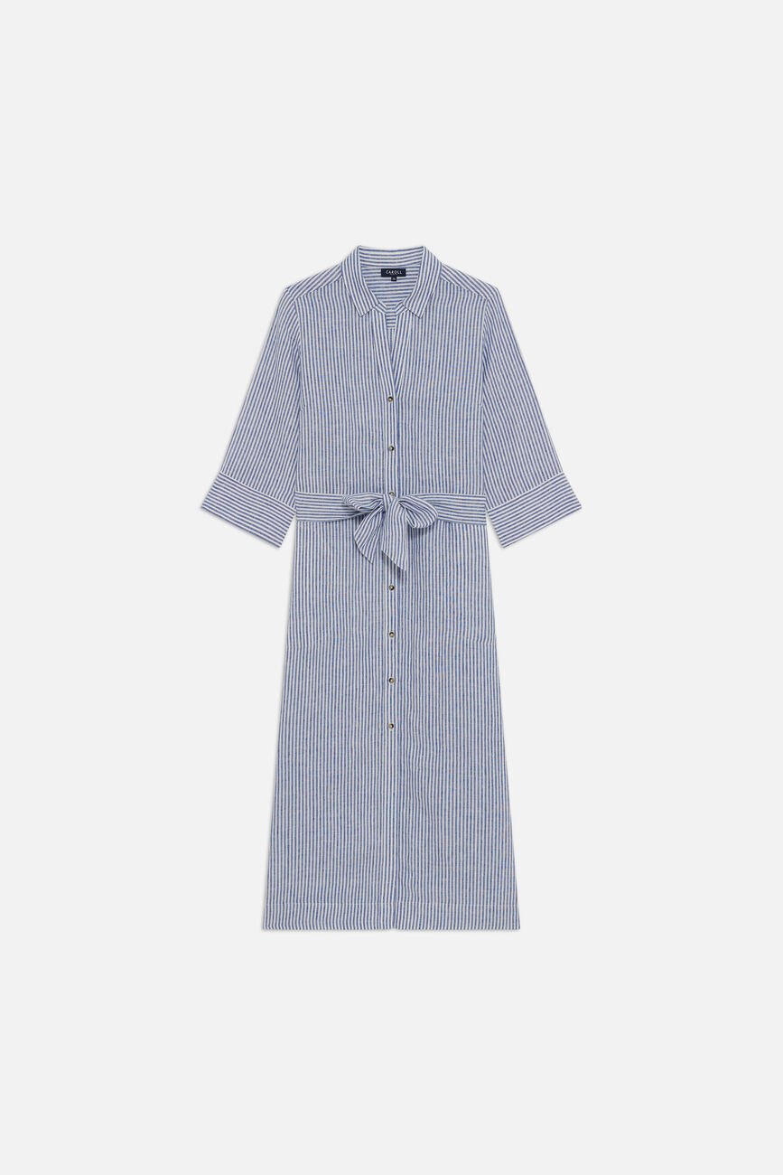 Robe ryana2 100% lin denim stone femme