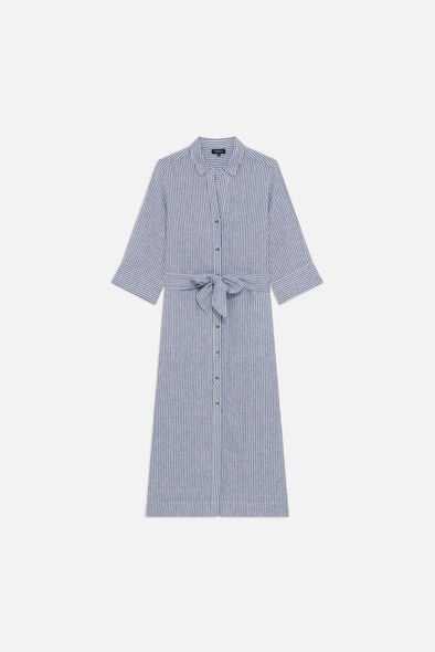 robe ryana2 100 lin denim stone femme Robe ryana2 100% lin denim stone femme