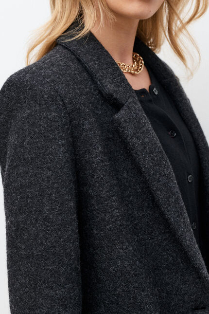 Manteau Girelli 100% laine gris femme