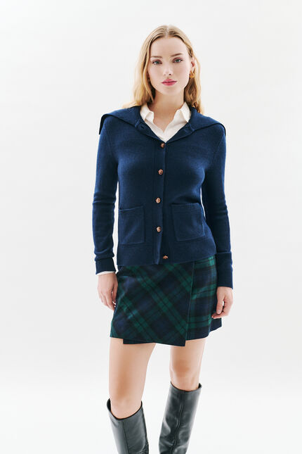 gilet mlouna blu navy donna