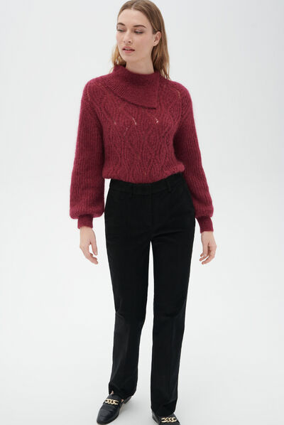 Pull merica bordeaux femme