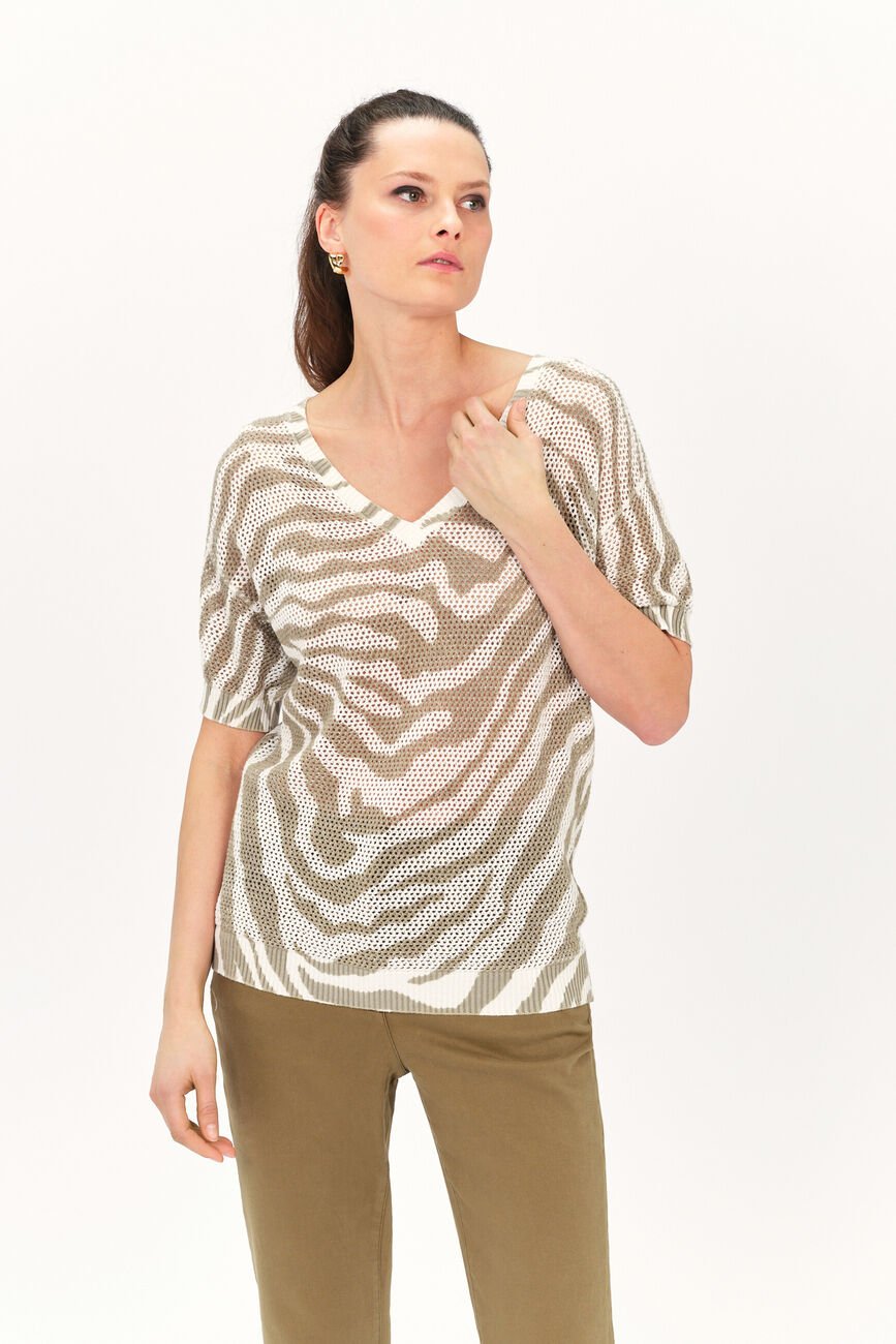 Pull miami vert kaki femme