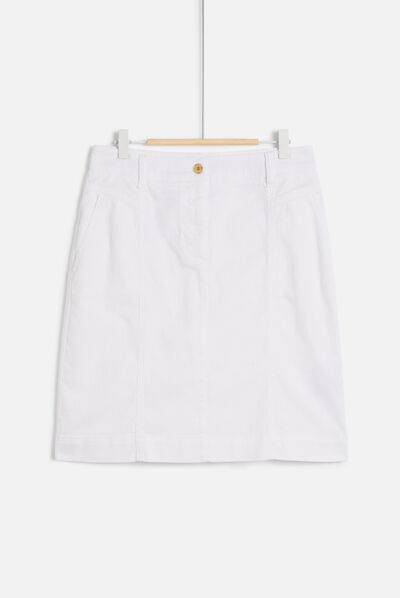 Jupe lazuna b blanc femme