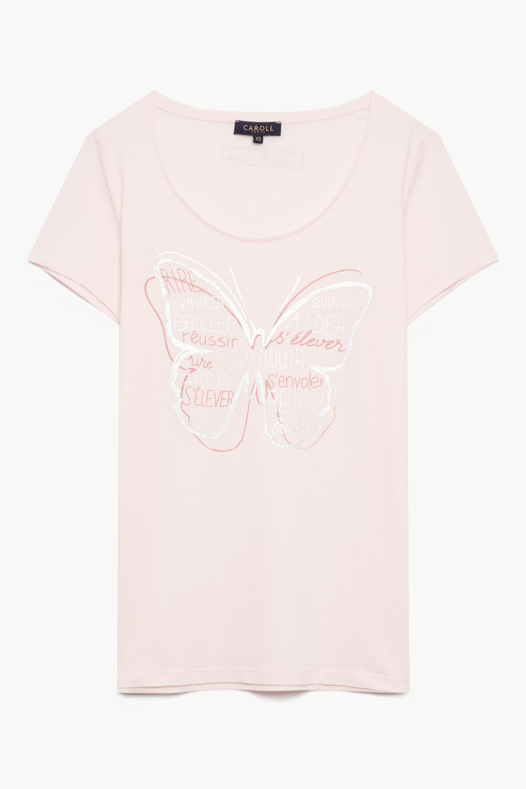 T-shirt Jamelia rose pastel femme