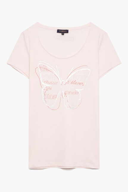 T-shirt Jamelia rosa pastello donna