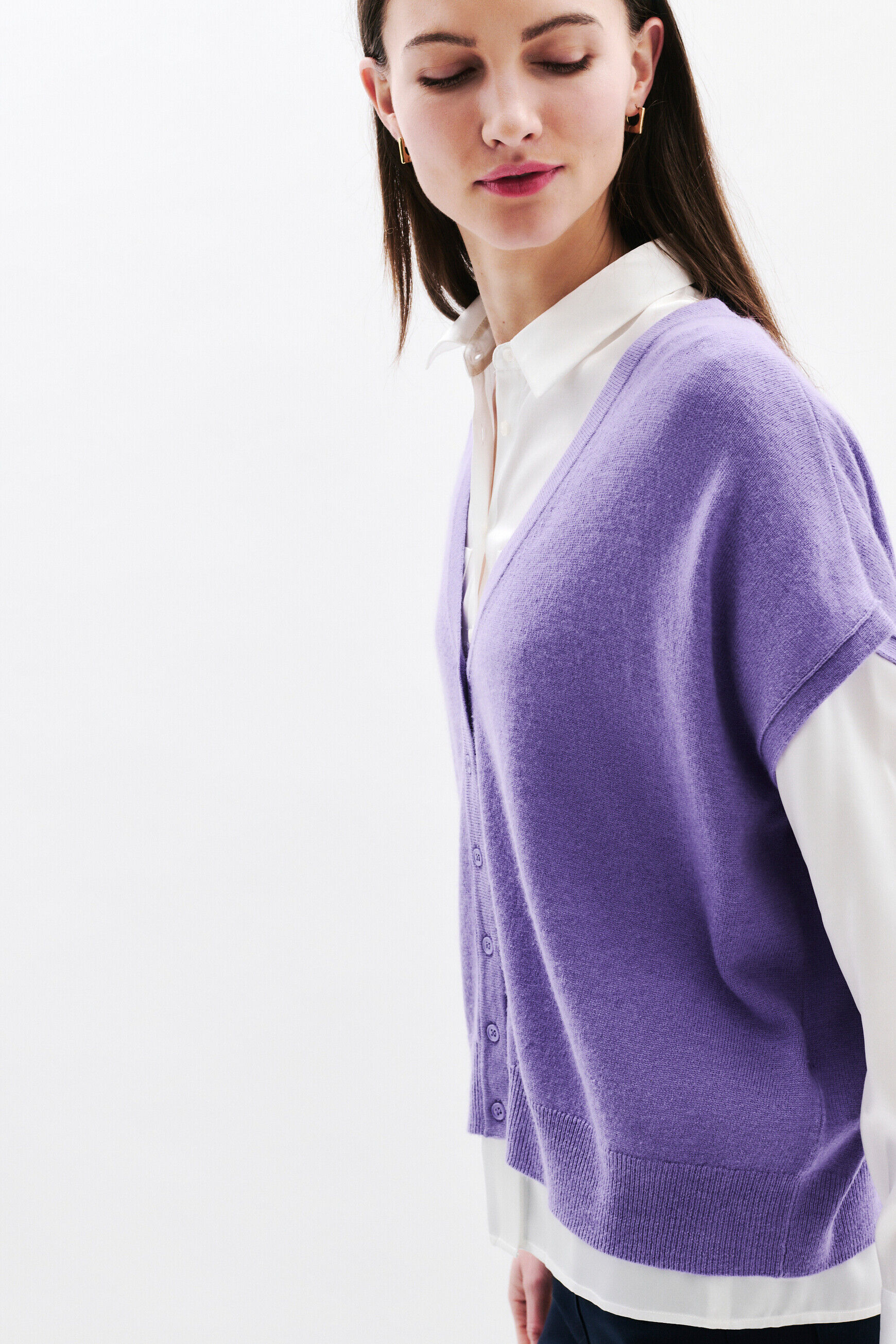 gilet lexie mauve femme