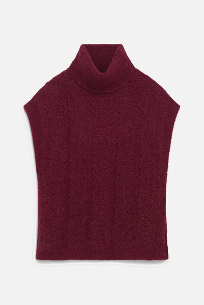 Pull mfiona bordeaux femme