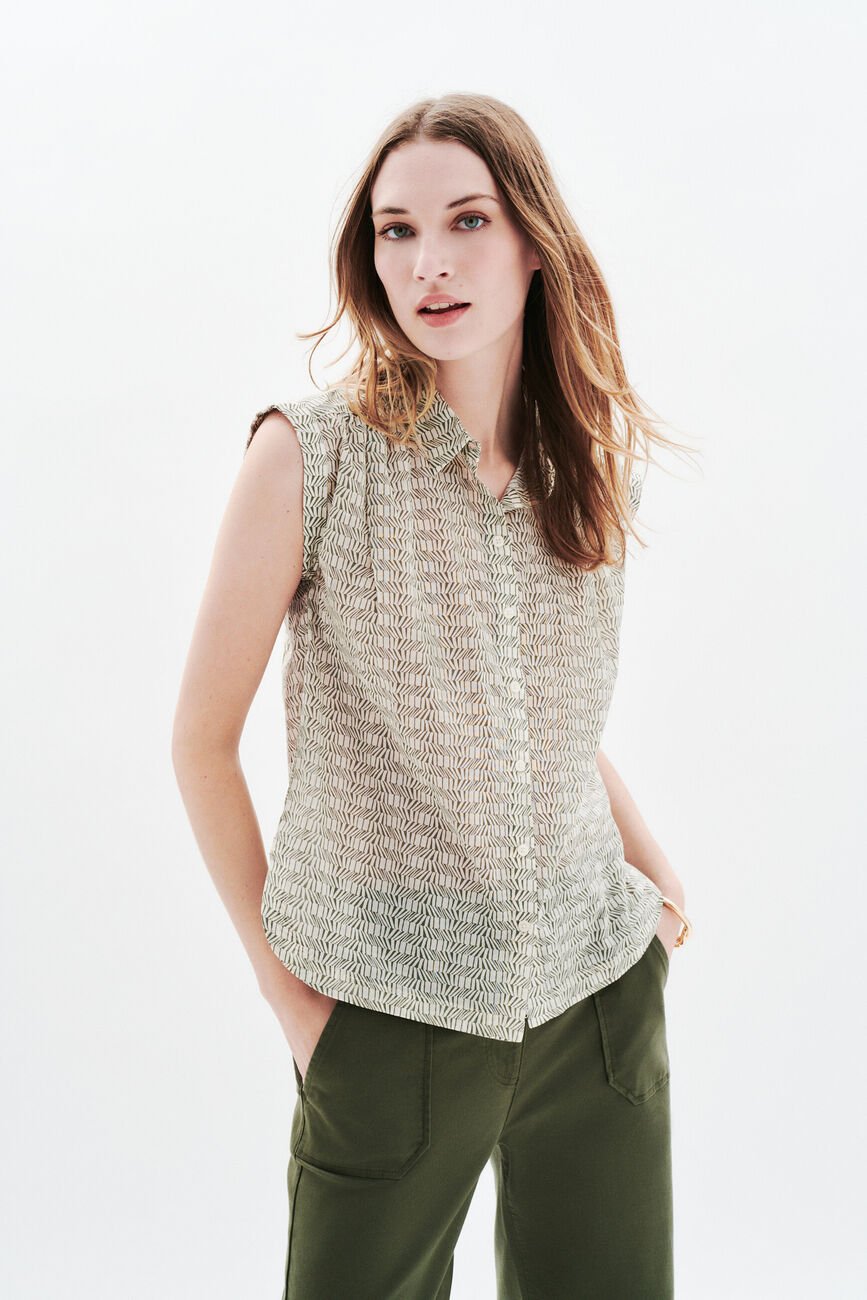 Chemise Celora vert kaki femme