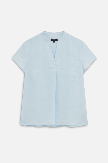 blouse kat 100% lin bleu ciel femme