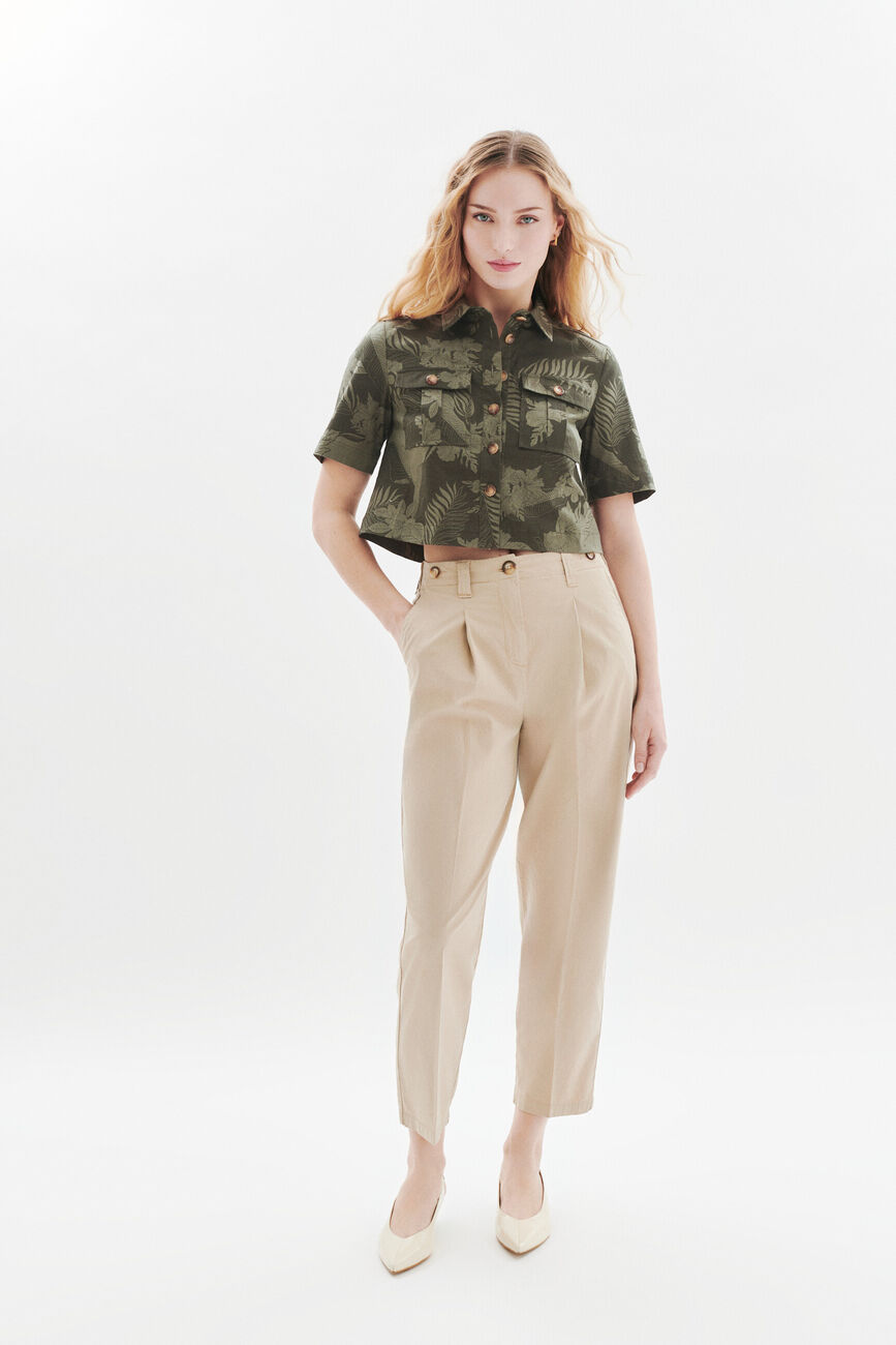 Chemise Cleo vert kaki femme