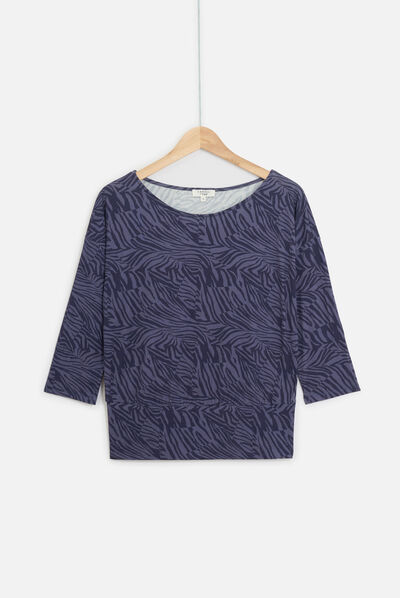 T-shirt Jimmy Zebra denim double stone donna