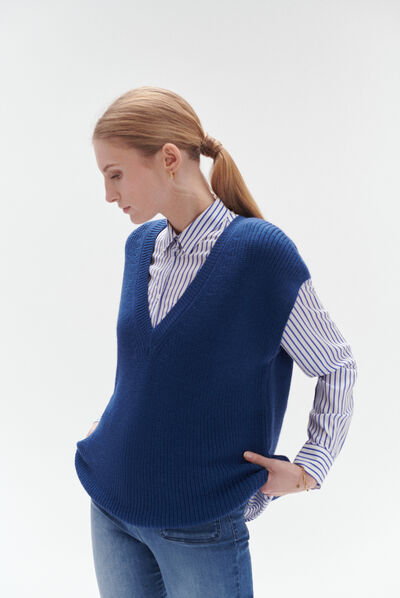Pull emy bleu femme