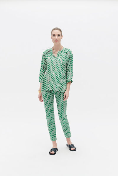 Camisa Cmonalisa verde menta mulher