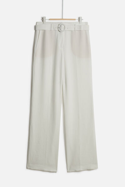 Pantalón Cylien marfil mujer