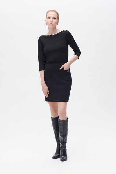 T-shirt twilly noir femme