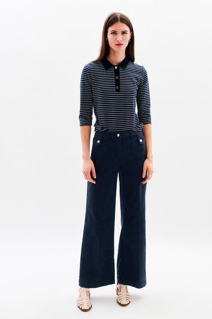 Pantalon Pietro bleu marine femme