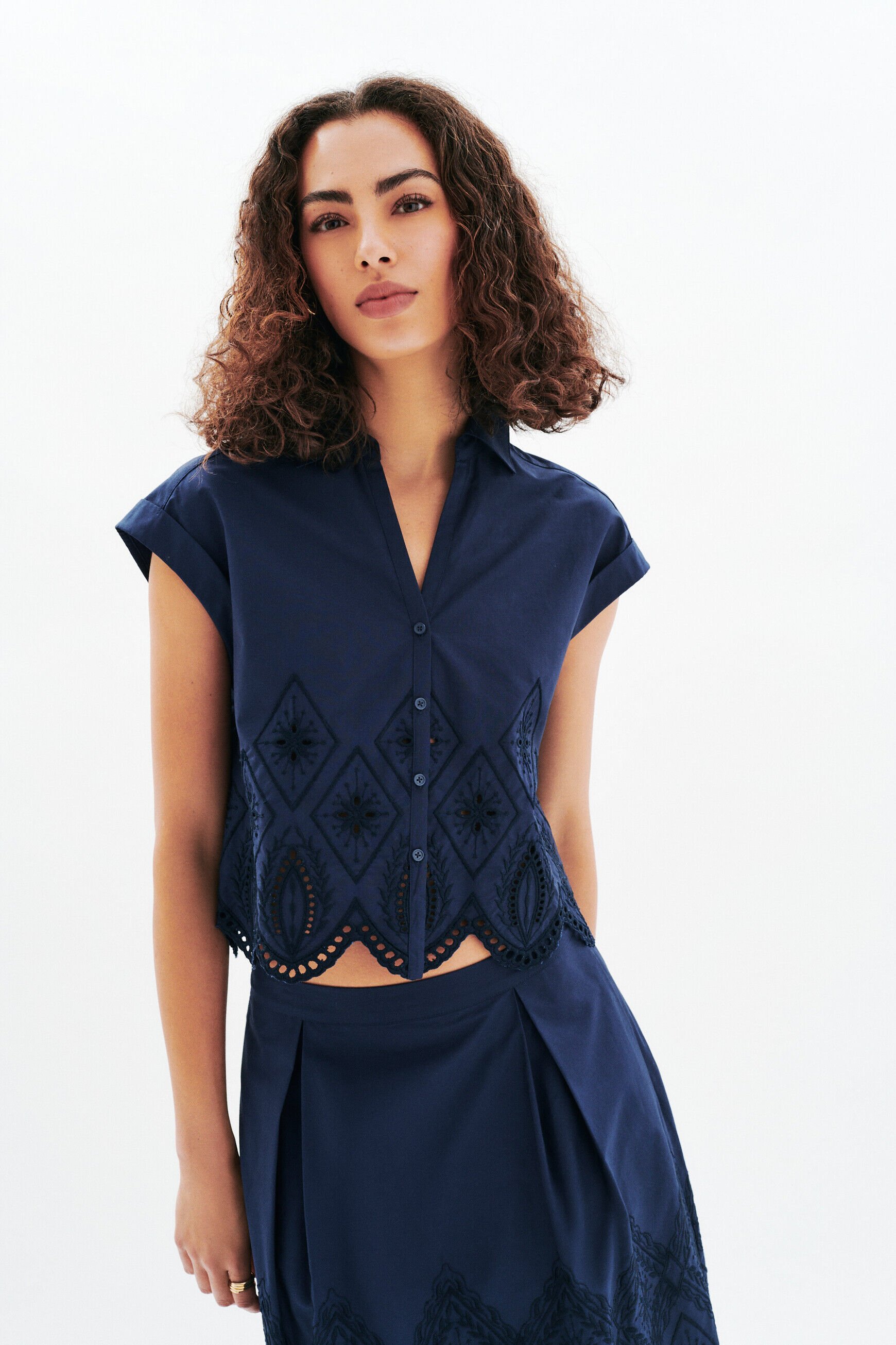Chemise Romy bleu marine femme