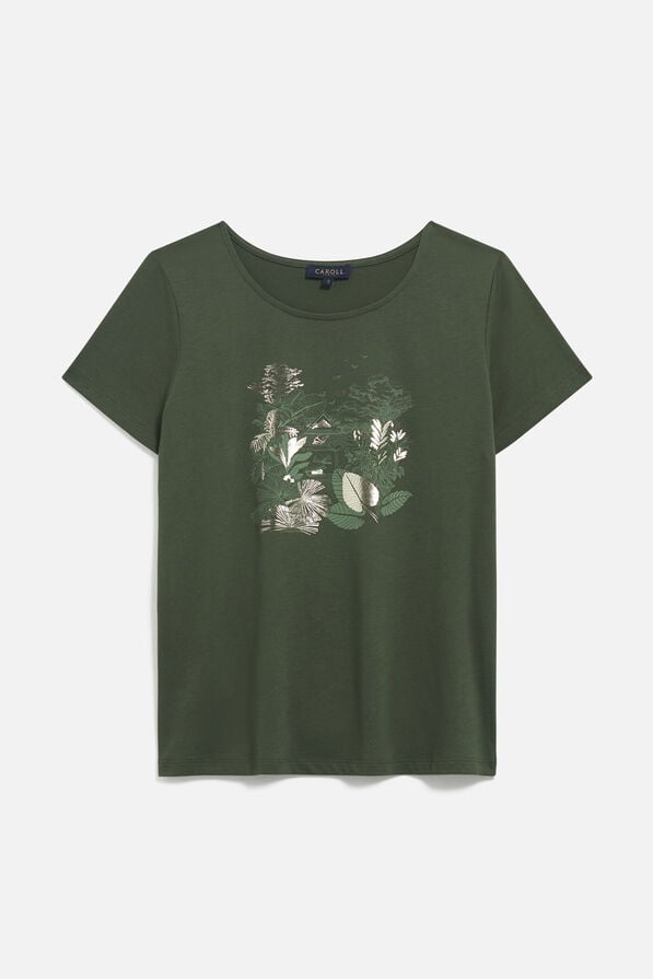 t shirt toutes a lecole taxime house khakigroen vrouw T-shirt Toutes à l'école Taxime house khakigroen vrouw