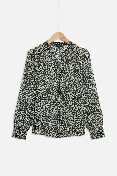 Camicetta Lya verde cachi donna