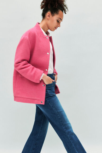 Manteau gazelle rose femme
