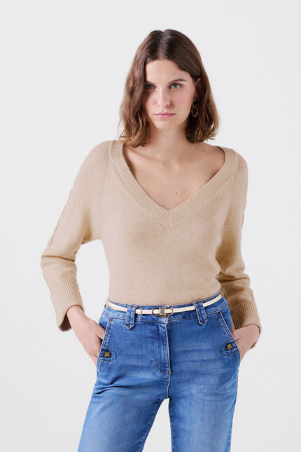 maglione mjade beige donna
