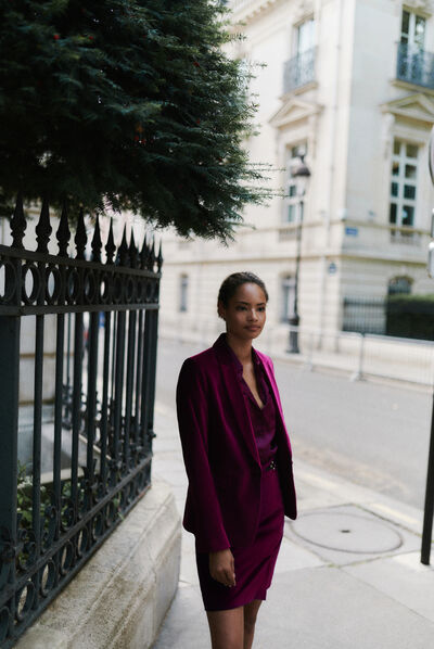 jupe fame prune femme